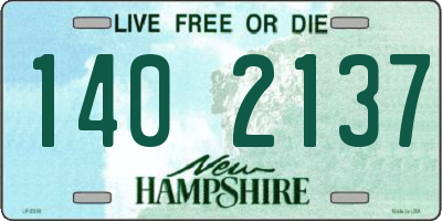 NH license plate 1402137