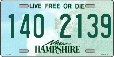 NH license plate 1402139