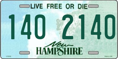 NH license plate 1402140