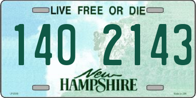 NH license plate 1402143