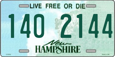 NH license plate 1402144