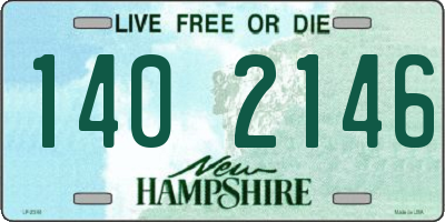 NH license plate 1402146