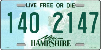 NH license plate 1402147