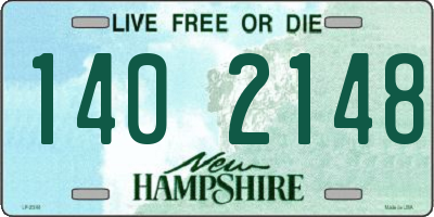NH license plate 1402148