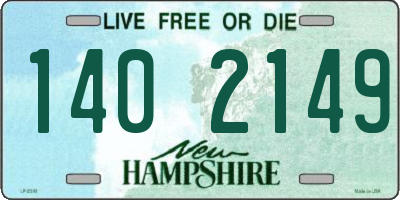 NH license plate 1402149