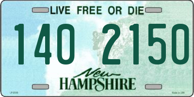 NH license plate 1402150