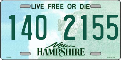 NH license plate 1402155