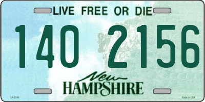 NH license plate 1402156