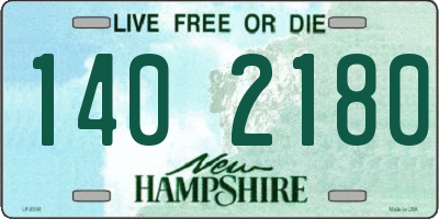 NH license plate 1402180