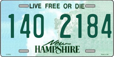 NH license plate 1402184