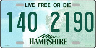NH license plate 1402190