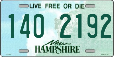 NH license plate 1402192