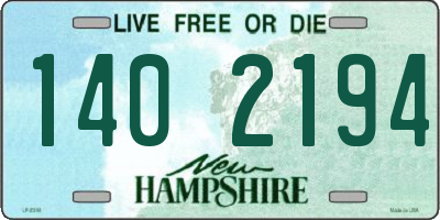 NH license plate 1402194