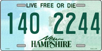 NH license plate 1402244