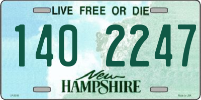 NH license plate 1402247