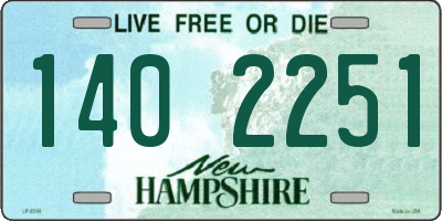 NH license plate 1402251