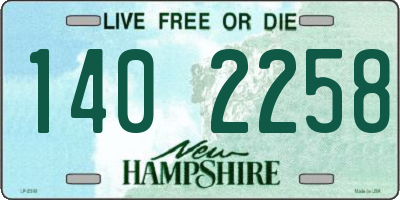 NH license plate 1402258