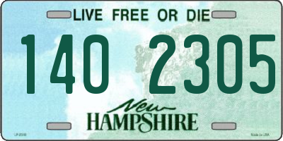 NH license plate 1402305