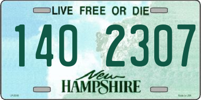 NH license plate 1402307