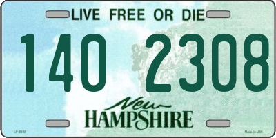 NH license plate 1402308