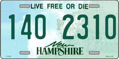 NH license plate 1402310