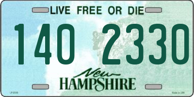 NH license plate 1402330