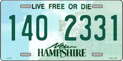 NH license plate 1402331