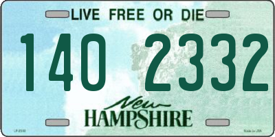 NH license plate 1402332