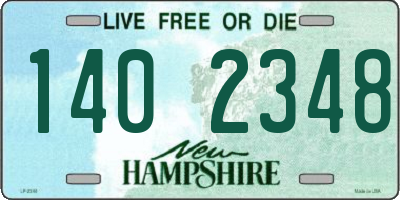 NH license plate 1402348