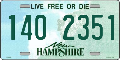 NH license plate 1402351