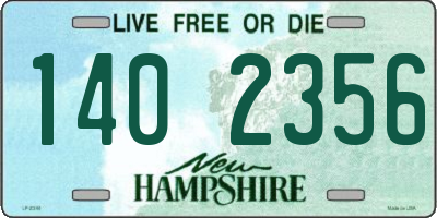 NH license plate 1402356