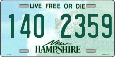 NH license plate 1402359