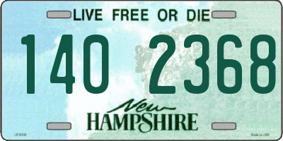 NH license plate 1402368