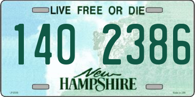 NH license plate 1402386