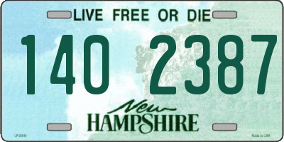 NH license plate 1402387