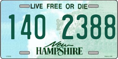 NH license plate 1402388