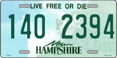 NH license plate 1402394