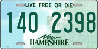 NH license plate 1402398