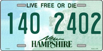 NH license plate 1402402