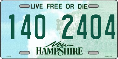 NH license plate 1402404