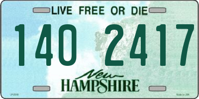 NH license plate 1402417
