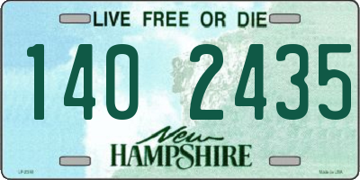 NH license plate 1402435