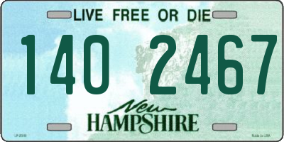 NH license plate 1402467
