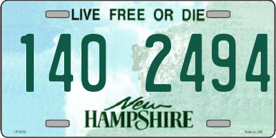 NH license plate 1402494