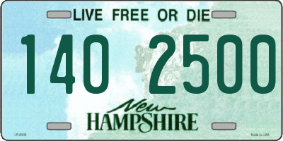 NH license plate 1402500