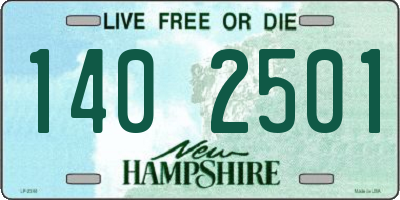 NH license plate 1402501
