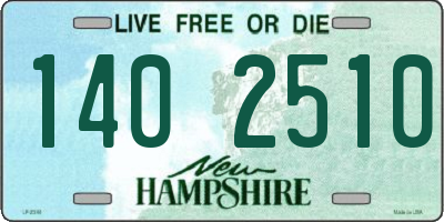 NH license plate 1402510