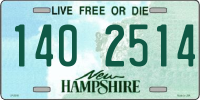 NH license plate 1402514