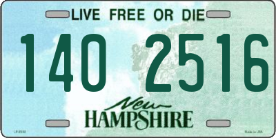 NH license plate 1402516
