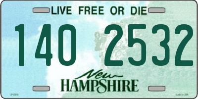 NH license plate 1402532